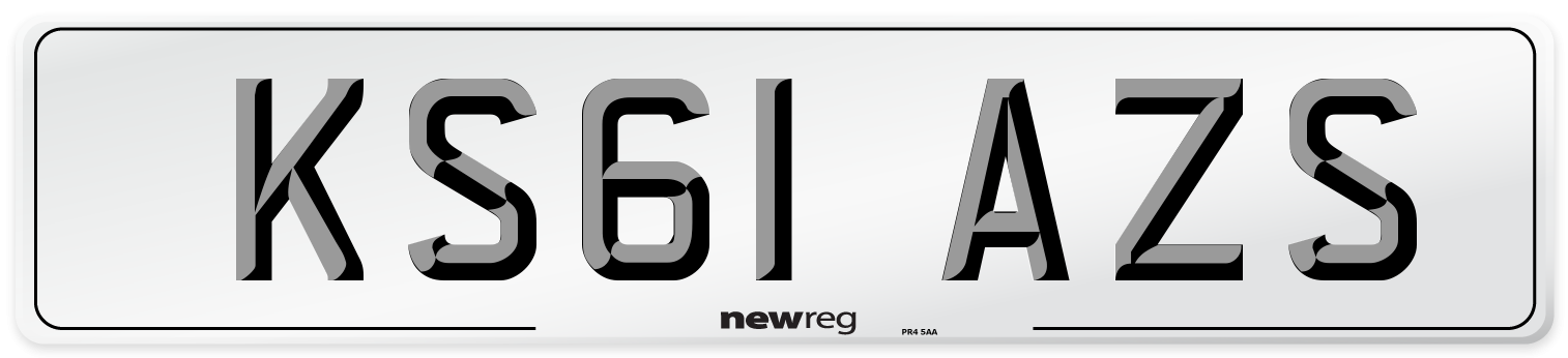 KS61 AZS Number Plate from New Reg